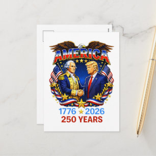 250 år Amerika Jubileum 250-årsjubileum Helg Vykort