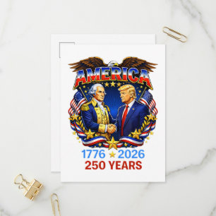 250 år Amerika Jubileum 250-årsjubileum Inbjudan Vykort