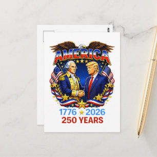 250 år Amerika Jubileum 250-årsjubileum Vykort