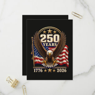 250 år Amerika jubileum 250:e Inbjudan Vykort