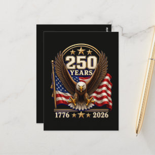 250 år Amerika jubileum 250:e Vykort