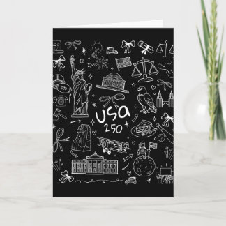 250 år Amerika Jubileum Doodles 250-årsjubileum fö Kort