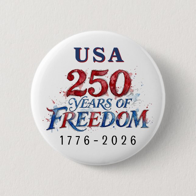 250 år Amerika jubileum  Knapp (Framsida)