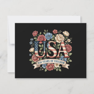 250 år Amerika Jubileumsblommor USA 250-årsjubileu Spara Datumet