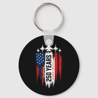 250 år Amerika Patriotisk 4:e Juli 250 Nyckelring