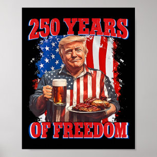 250 år Amerika Trump 4 juli 2026 Frihet Oberoende Poster