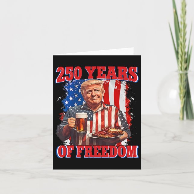 250 år Amerika Trump juli 4:e 2026 Freedom Inde Kort (Framsida)