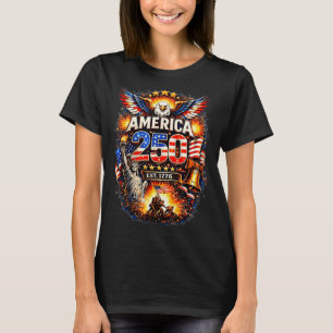 250 år amerikansk 1776 2026 250-årsjubileum usa fö t shirt