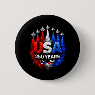 250 år amerikansk 1776 2026 250:e USA Patriotisk Knapp