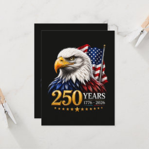 250 år amerikansk 250-årsjubileum Patriotisk USA Inbjudningar