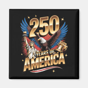 250 år Amerikansk 250-årsjubileum US USA Flagga Magnet