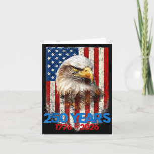 250 år amerikansk 250-årsjubileum USA Flagga 4:e Kort