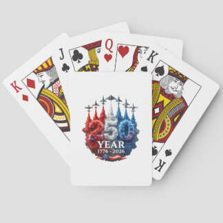 250 år amerikansk 250-årsjubileum USA patriotisk 4 Casinokort