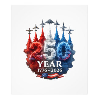 250 år amerikansk 250-årsjubileum USA patriotisk 4 Fototryck