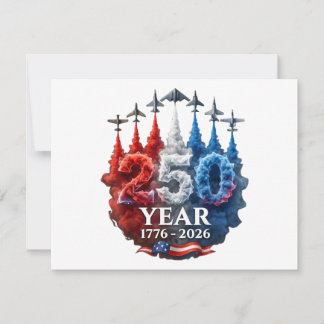 250 år amerikansk 250-årsjubileum USA patriotisk 4 Julkort