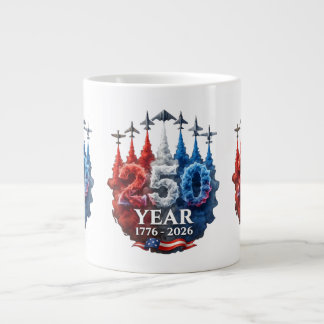 250 år amerikansk 250-årsjubileum USA patriotisk 4 Jumbo Mugg