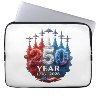 250 år amerikansk 250-årsjubileum USA patriotisk 4 Laptop Fodral