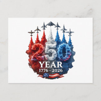 250 år amerikansk 250-årsjubileum USA patriotisk 4 Tilläggskort
