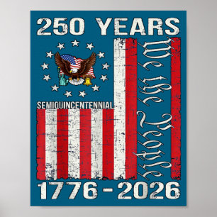 250 år amerikansk 250-årsjubileum usa us flagga 4 poster
