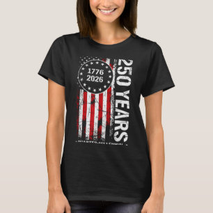 250 år amerikansk 250-årsjubileumsflagga usa t shirt