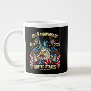 250 år amerikansk årsdag 1776-2026 USA Flagga Jumbo Mugg