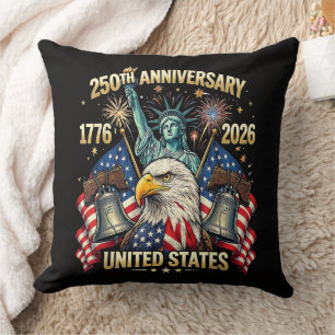 250 år amerikansk årsdag 1776-2026 USA Flagga Kudde