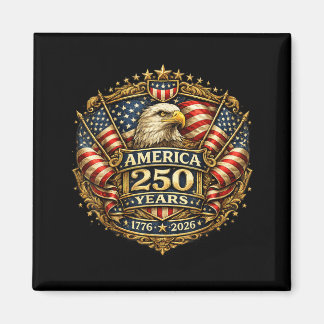 250 år amerikansk årsdag 1776-2026 USA Flagga Magnet