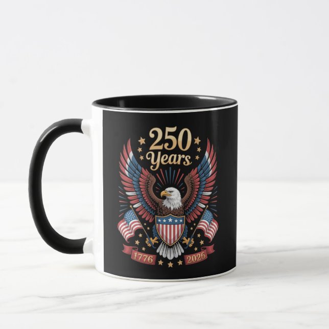 250 år amerikansk årsdag  mugg (Vänster)