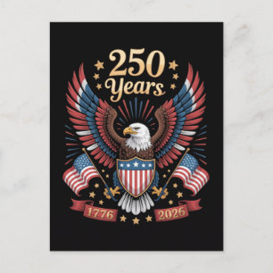 250 år amerikansk årsdag vykort