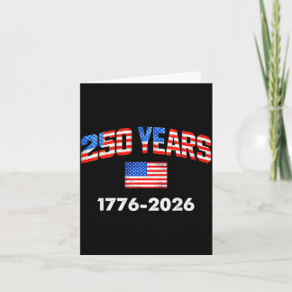 250 år amerikansk flagga 1776-2026 250-årsjubileum kort