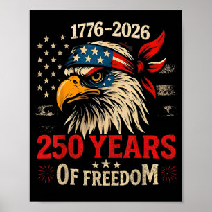 250 år amerikansk flagga årsdag USA 250-årsjubileu Poster