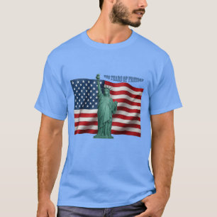 250 år Amerikansk flagga med frihetsgudinnan T Shirt