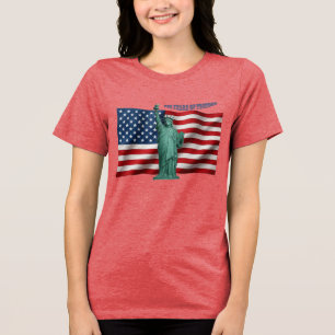 250 år Amerikansk flagga med frihetsgudinnan T Shirt