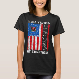 250 år amerikansk jubileum 250-års USA US flagga 4 T Shirt