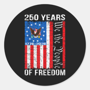 250 år amerikansk jubileum 250-årsjubileum usa us  runt klistermärke