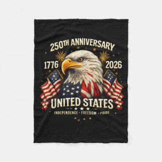 250 år amerikanska 250-årsjubileum 1776-2026 4:e fleecefilt