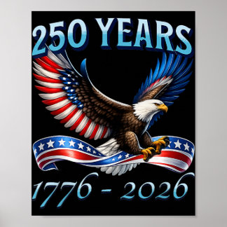 250 år amerikanska 250-årsjubileum 1776-2026 4:e poster