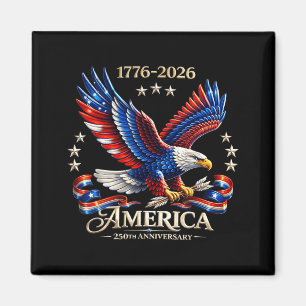 250 år amerikanska 250-årsjubileum 4 juli magnet