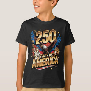 250 år amerikanska 250-årsjubileum US USA flagga T Shirt
