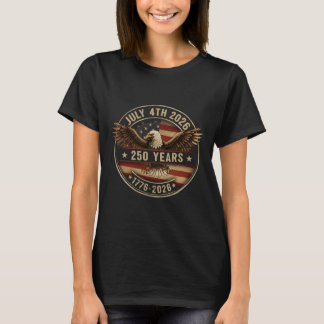 250 år amerikanska 250-årsjubileum Usa flagga 4 T Shirt