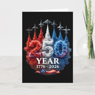 250 år amerikanska 250-årsjubileum USA patriotisk  Kort