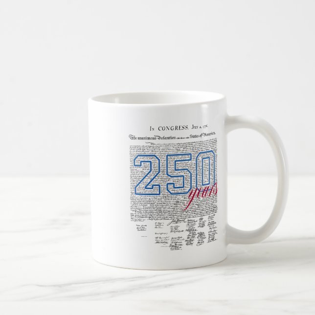 250 år Amerikanska årsdagen 250:e självständighets Kaffemugg (Höger)
