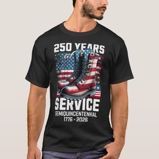 250 år Amerikanska årsdagen 250:e självständighets T Shirt (Framsida)