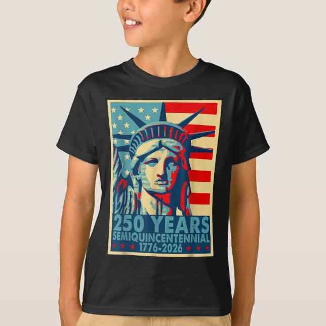 250 år Amerikanska årsdagen 4 juli i år T Shirt (Framsida)