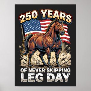 250 år av aldrig att hoppa över ben-dagen patrioti poster
