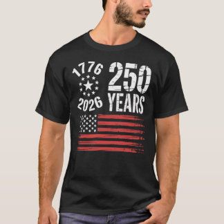 250 år av Amerika 1776-2026 T Shirt