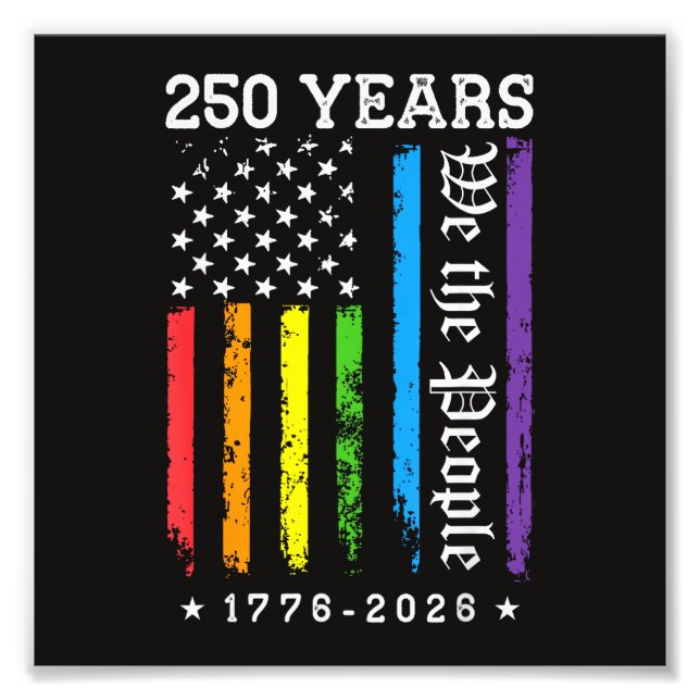 250 år av amerikansk 250-årsjubileum US HBT F Fototryck (Framsidan)