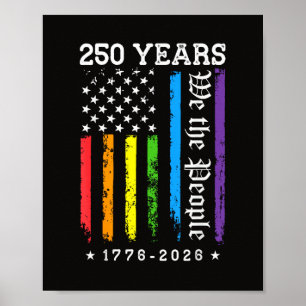 250 år av amerikansk 250-årsjubileum US HBT F Poster