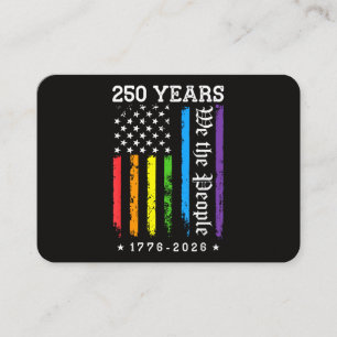 250 år av amerikansk 250-årsjubileum US HBT-fö Visitkort