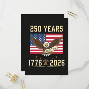 250 år av amerikansk arv 1776 2026 inbjudan vykort